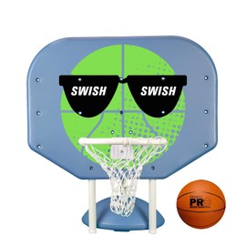 Poolmaster Pro Rebounder Poolside Basketball Game, Swish Swish, Green