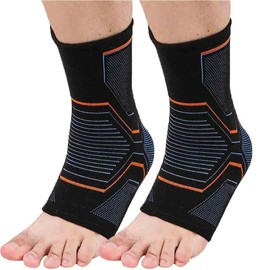 Calcetines de compresión para tobillo, protector de soporte para pies para baloncesto, correr, deportes, mujeres, hombres, recuperación de lesiones, aliviar el dolor en las articulaciones, paquete de 1 par