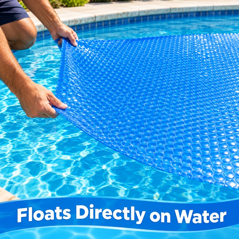 Sun2Solar 800 Series Round Blue Bubble Solar Pool Cover, Heat
