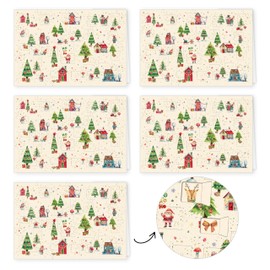 GreenLine Advent Calendar Card, Pack of 5 Including Envelope, Advent Calendar Cards with Doors, Folding Card, Congratulations Card Made of 100% Tree-Free Sugarcane Paper, Skorpion Christmas Cards