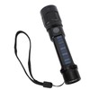 LED Flashlight Zoomable 3 Light Modes USB Or Solar Charge