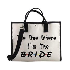 BDPWSS Bride to Be Gift Bridal Shower Gift Bride Engagement Gift Bachelorette Party Gift The One Where I'm the Bride Tote Bag (The Bride TE)