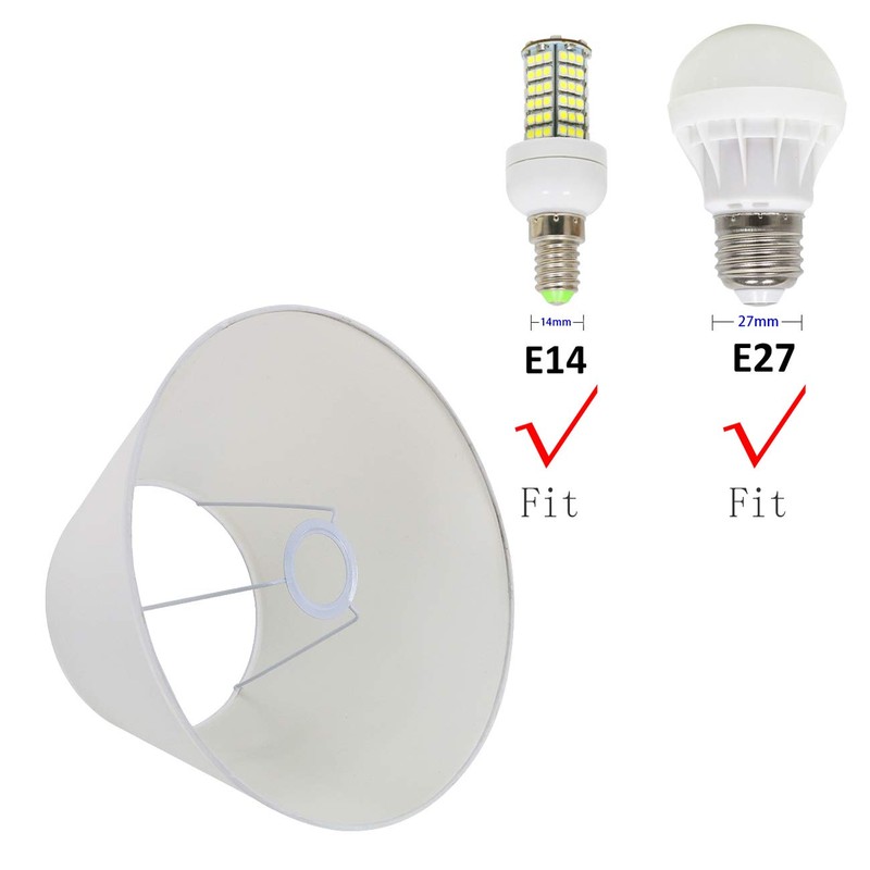 Dulee Simple Table Lampshade, Φ 6.3-12", Bedside Lamp Shade, Wall
