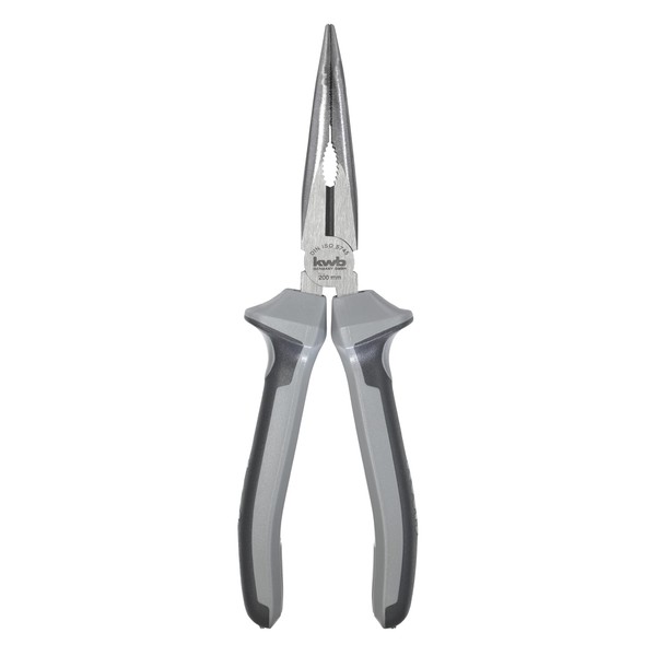 kwb Professional Flat Round Pliers 200mm, 45° Bent Form, Induction