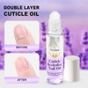Joyeee Nail Oil Cuticle, 2PCS Roll-On Oil Treatment for Damaged,