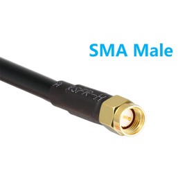 25 ft Low-Loss Coaxial Extension Cable (50 Ohm) SMA Male to N Male Connector, GEMEK Pure Copper Coax Cables for 3G/4G/5G/LTE/ADS-B/Ham/GPS/WiFi/RF Radio to Antenna or Surge Arrester Use (Not for TV)