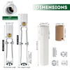 Candelabra E12 Light Socket,Length Adjustable Ceramic Bulb Socket for Chandelier
