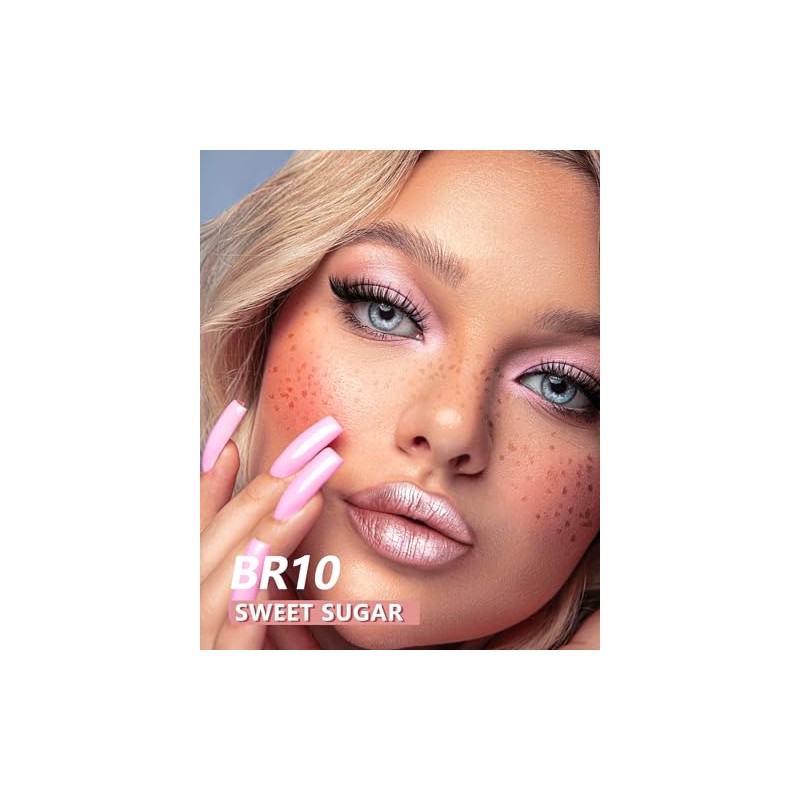 MAKI YIKA- Lápiz labial rosa metálico para mujer, lápiz labial