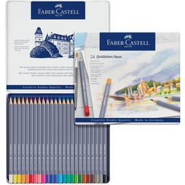 Faber-Castell Goldfaber Aqua Multicolor 24pieza(s) - Lápiz de color (24 pieza(s), Multicolor, Suave, Madera, Hexagonal, Alemania)