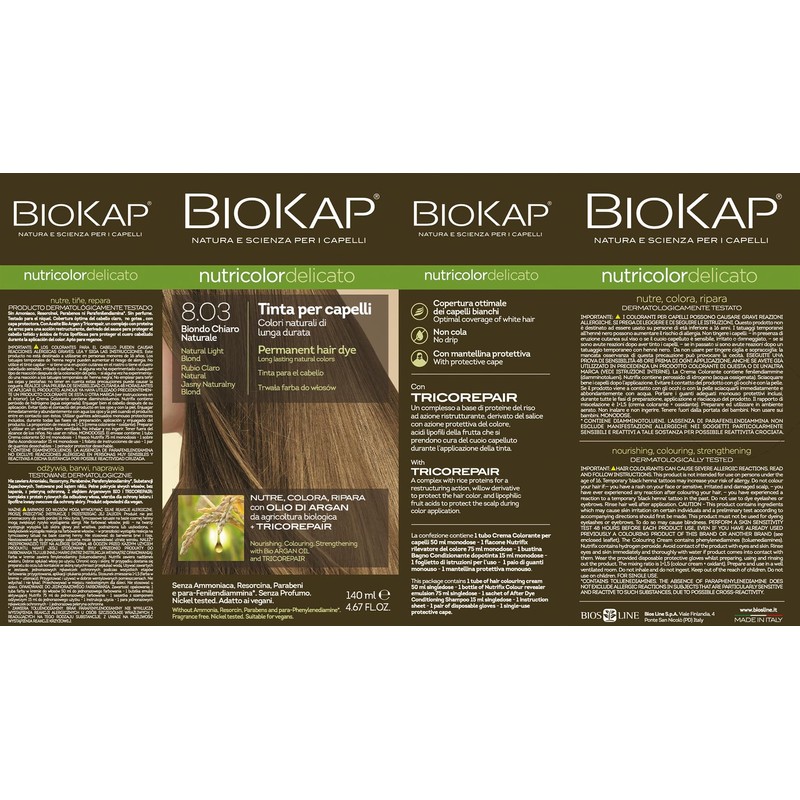 Delicate Hair Colour 8.03 Natural Light Blonde 140ml