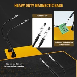 Demao Solder Helping Hand Strong Magnetic, Helping Hands Tool Clamps for Automobile Electronics Soldering Modeling Third Hand for Assembly Maintenance(Pack of 4)