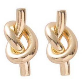 Miyabi Grace Invisible Clip On Earrings For Women Gold knot Tie Small Clip On Earrings Comfortable Non Pierced Earrings