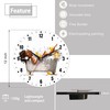 SPUNKER Wall Clocks,African Woman Bath Wall Clocks,Yellow Duck Battery Operated
