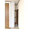 Flame-retardant Accordion Curtain, Solid, White, Room Divider, Noren, Long Partition,