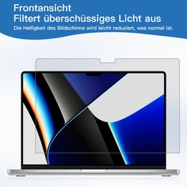 PYS 360° Blickschutzfolie für MacBook Air 13" 13,6 Zoll M2 M3 M4 Selbstklebende Sichtschutz Blickschutz Filter Anti-Fingerabdruck Anti-Blaulicht
