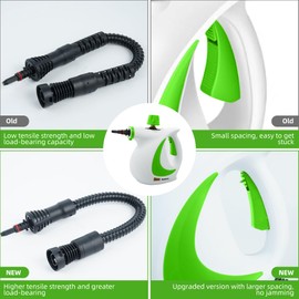 Pressurized Handheld Portable Steam Cleaner, 1050W High Pressure Steam Machine with 12 Tools and Safety Lock for Household Cleaning, Tile, Grout, Kitchen, Windows, Car (Green)