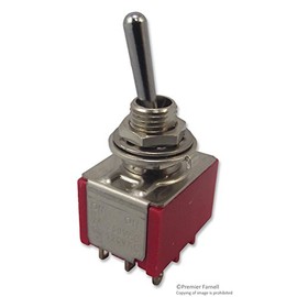 Switch, Solder Mark, 3Pdt, On-On, Contact Configuration 3PDT, Contact Current Max. 5A, Contact Voltage AC Nom 120V, Contact Voltage DC Nom 28V, Lighting Not Illuminated, Product Range 1M Series, SVH