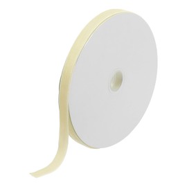 QUARKZMAN Velvet Ribbon 5/8 Inch x 25 Yard Single Sided Roll Silky Velvet Fabric for Bouquets DIY Crafts Gift Packaging Wedding Party Cream
