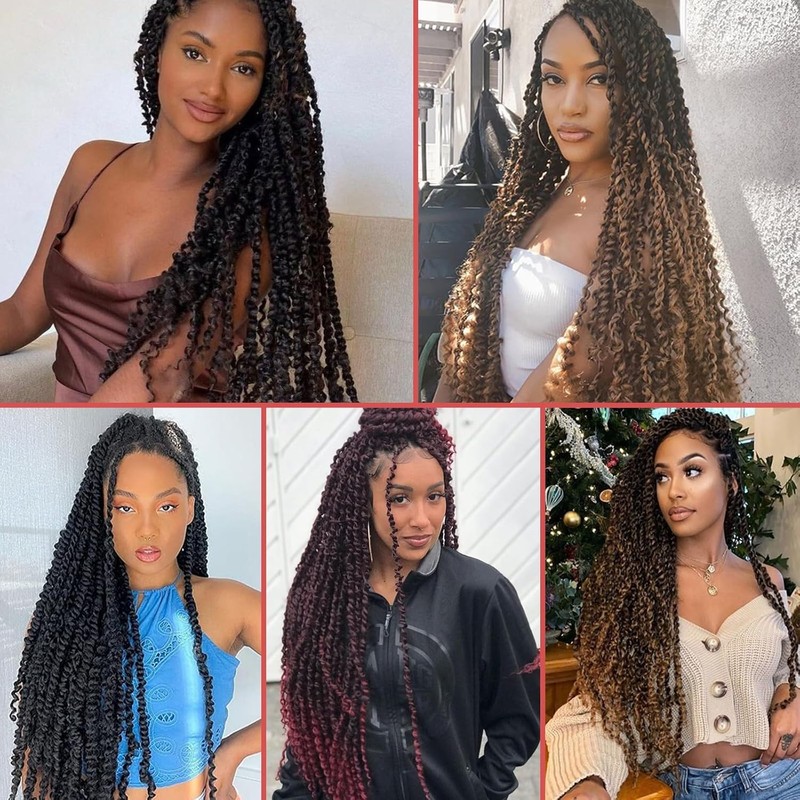 Xtrend 8 Packs Passion Twist Crochet Hair 20 Inch Natural