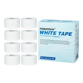 Toatec White Tape (Width 1.5 inches x 5.3 ft (3.8 cm) x 5.3 ft (13.7 m) 8 Rolls (265 yen per roll), Non-Stretchable, Fixed Tape