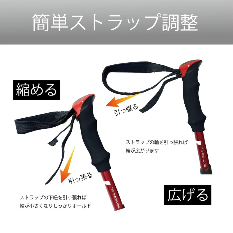 DINING+ Trekking Pole, Foldable, Set of 2, Lightweight, Compact, Mountain