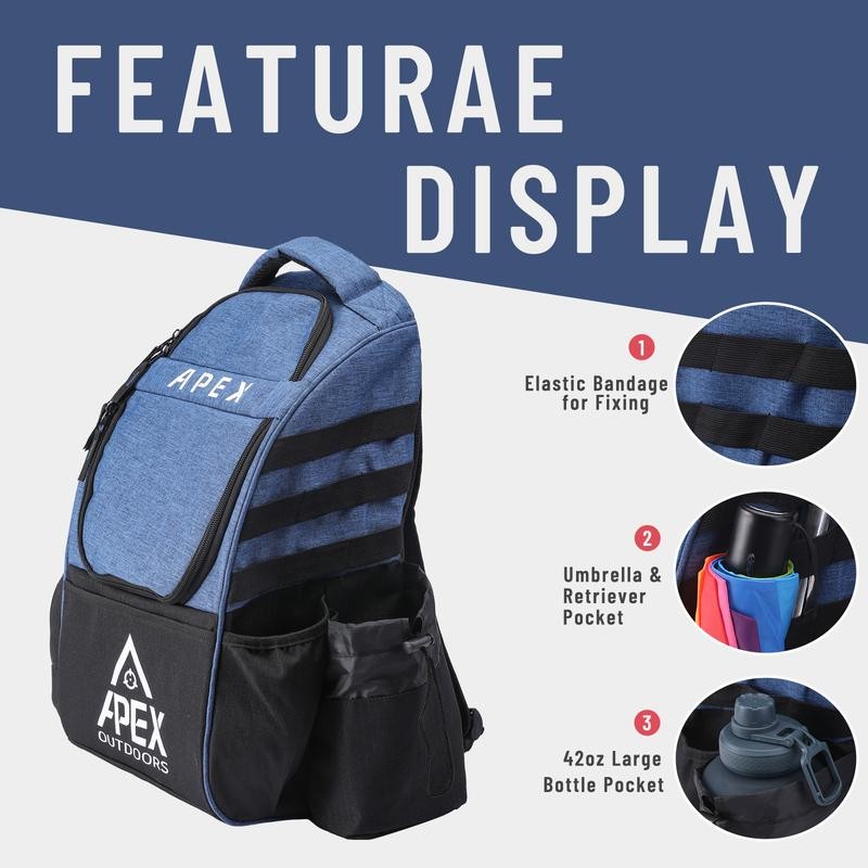 Apex Outdoors Disc Golf Bag, Disc Golf Backpack with 20+