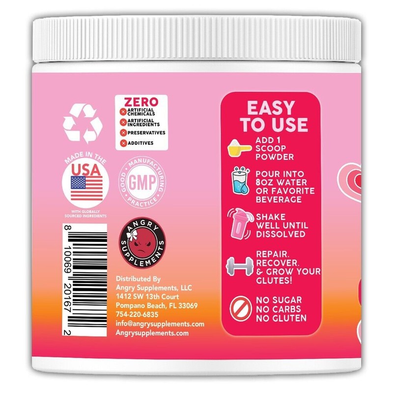 Angry Supplements Better Booty BBL Powder Creatine for Women Glute