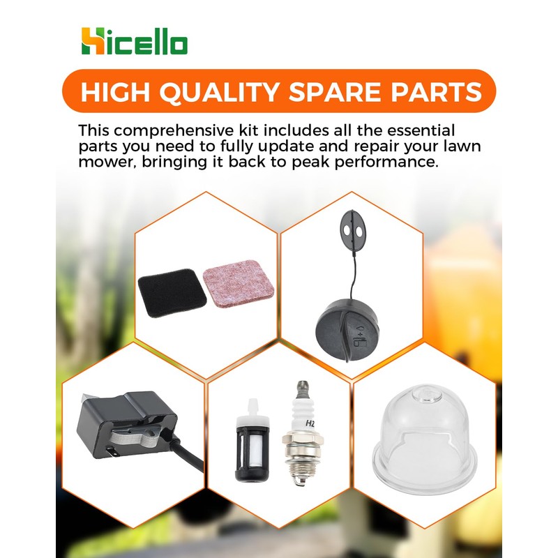 Hicello FS85 String Trimmer Carburetor Kit for STHIL FS75 FS80