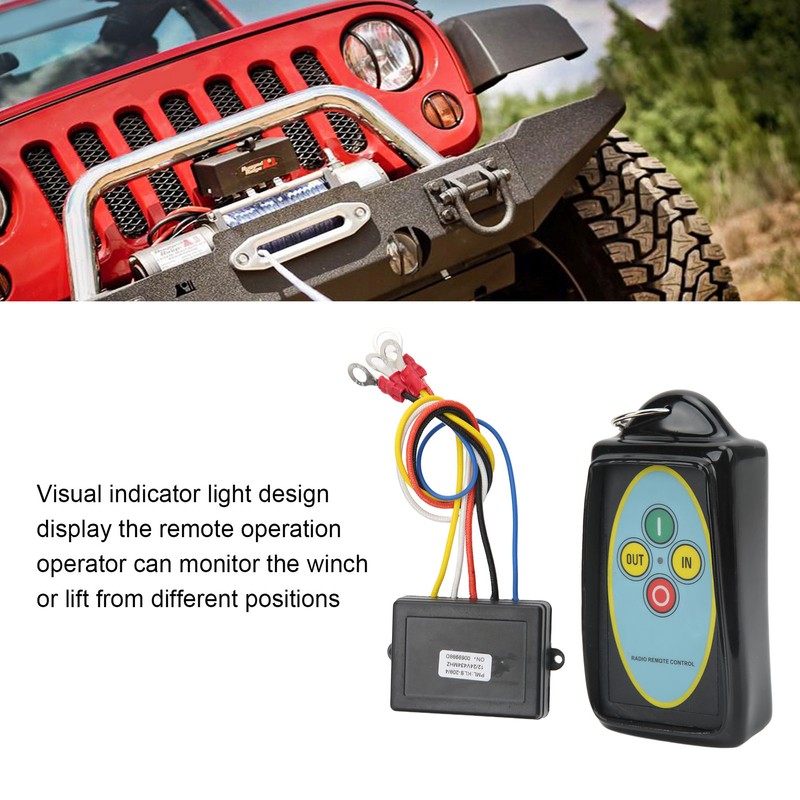Wireless Winch Remote Control Kit 12V 24V 75ft Long Range