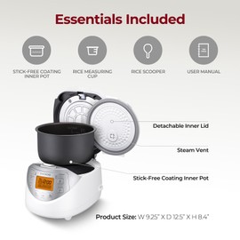 CUCKOO Micom Rice Cooker 6 Cup Uncooked / 12 Cup Cooked, Korean Fuzzy Logic Rice Cooker with Delay Timer & Keep Warm Setting, Versatile Food Steamer with Non-Stick Inner Pot, Silver (CR-0632F)