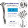 FandWay 700Pcs Phillips Pan Head With Washer Self-Tapping Screws, M2