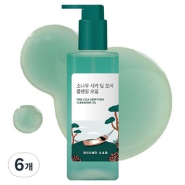 Round Lab Pine Cica Deep Pore Cleansing Oil, 6 pieces, 200ml / 라운드랩 소나무 시카 딥 포어 클렌징 오일, 6개, 200ml