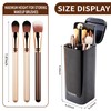 STORICANS Makeup Brush Holder with Lid,4 Slots Automatic Lifting Dustproof
