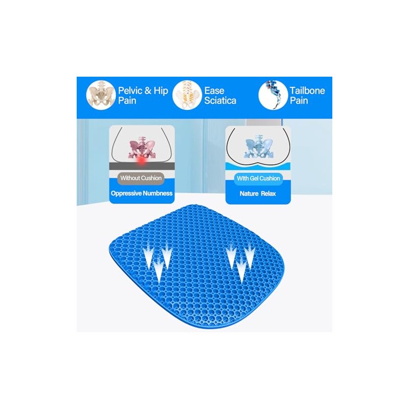 Large Gel Seat Cushion for Ultimate Comfort and Support