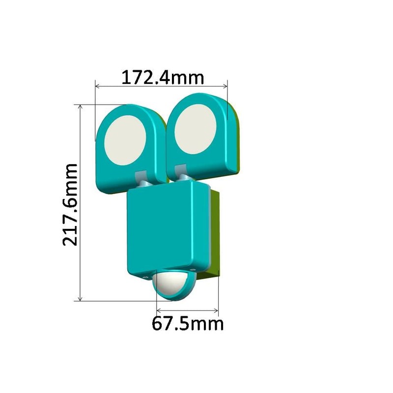 HUBER LED Spotlight with Motion Sensor 180° 18 W, 2400