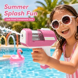 Transparent Tank Water Gun for Kids – Leak-Resistant Outdoor Blaster for Pool, Beach & Backyard Play