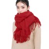 RIIQIICHY Scarf, Women's Cashmere Touch Scarf, Large Scarf, Wedding, Solid,