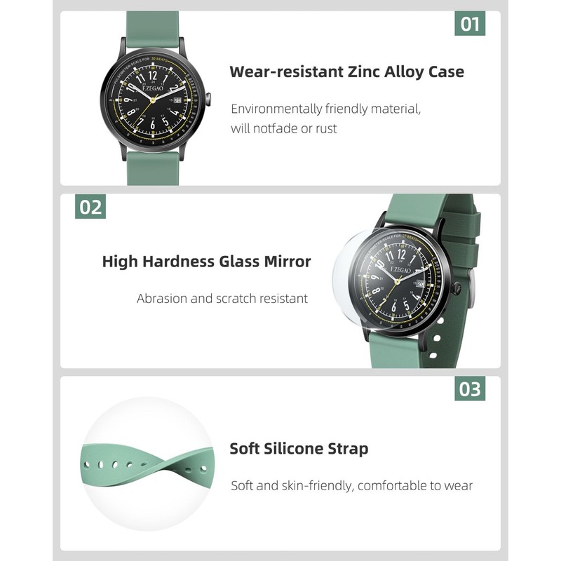 F.ZEGAO Nurse Watch with Second Hand Nursing, Calendar Pulsometer Watch