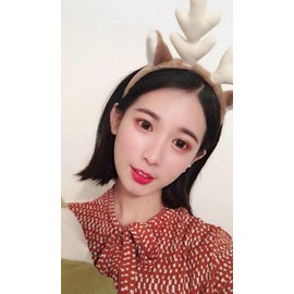 CHEU Christmas antler reindeer headband (camel)