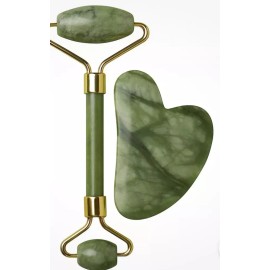 Unbranded Jade Roller and Gua Sha Set - Guasha Tool for Face - Skin Care Gift Set