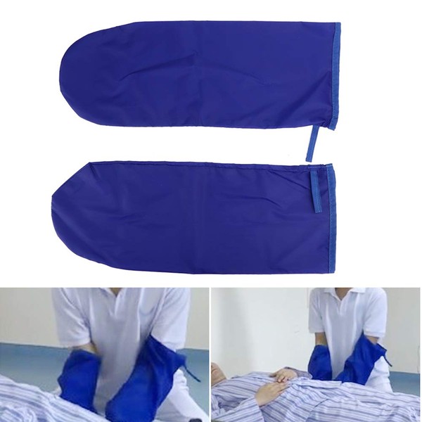 Transfer Gloves, Disabled Patient Transfer, Movable Bed Care Lift, Sliding Gloves (Blue)