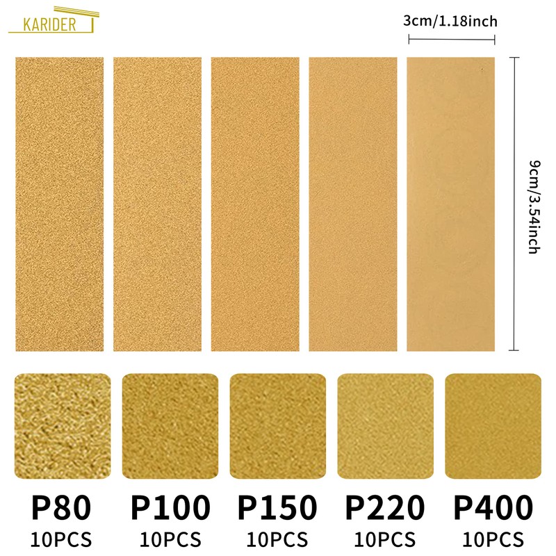 50PCS Micro Sander Refills, Sand Paper for Mini Sander Kit,
