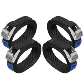 Lashing Strap Tension Strap Clamp Fastening Strap Maximum Load 250 kg DIN EN 12195-2 Fastening Straps Black Various Lengths Pack of 4 2.5 cm x 1 m