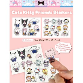 KULOSORY Kitty Pink & Red Color Mini Stapler with 1,000 Staples + Two Types of Stickers/Office, Stationery