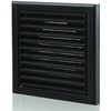 100mm (4 inch) Dia Black Plastic External Fixed Blade Vent