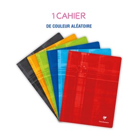 Clairefontaine - Ref 3312C - Staplebound Notebook (24 Sheets) - A4+ Size, Squared Rulings, 90gsm Brushed Vellum Paper, Laminated Cardboard Cover - Random Colour