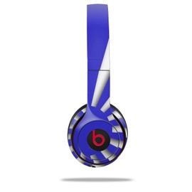WraptorSkinz Skin Compatible with Beats Solo 4, Solo 3 and Solo 2 Wireless Headphones - Rising Sun Japanese Flag Blue - Decal Vinyl Wrap (Headphones NOT Included)