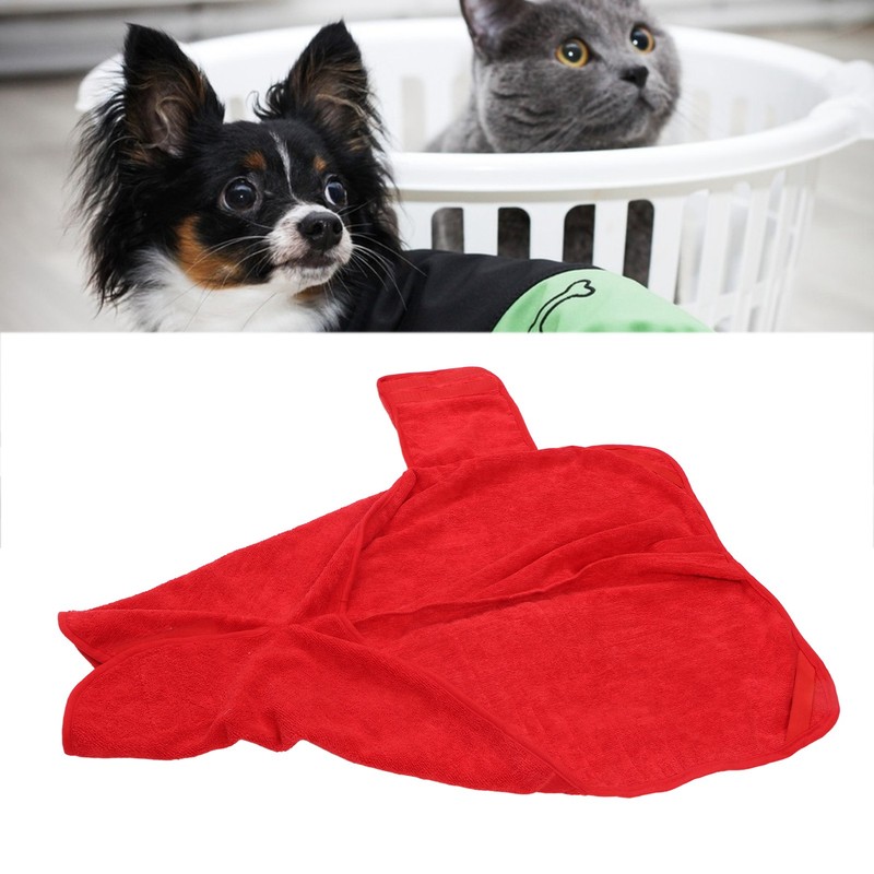 Pet Bathrobe Towel Soft Strong Absorbent Fast Drying Cat Dog