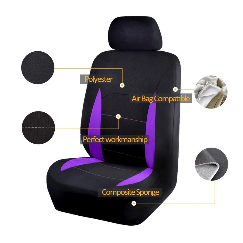 Flying Banner Car Seat Covers Front Seats Rear Bench Polyester