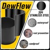 DewFlew 2Pcs 5.15" Push Through Wheel Center Caps Stainless Trailer